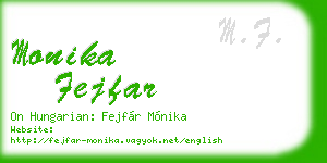 monika fejfar business card